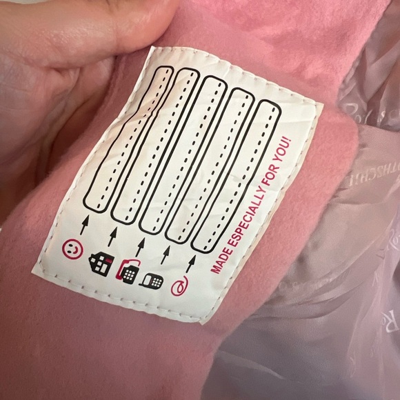 Vintage Rothschild Pink Wool Coat with Faux Fur Trim Size 2T NWT - Picture 9 of 10